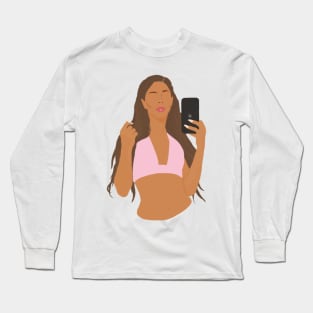 Tini Stoessel - Digital Portrait Long Sleeve T-Shirt